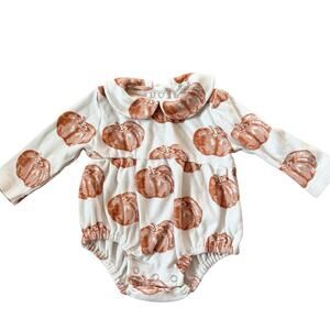 Kate Quinn Pumpkin Harvest Bubble Romper Size 6-12M